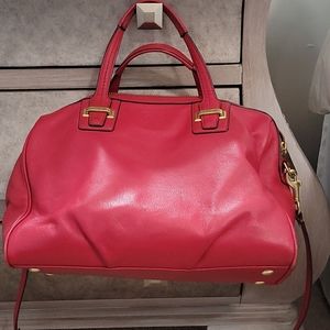 Coach red leather purse